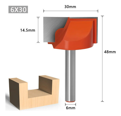 PH Ventas Fresa Router Madera Replano Acanalado 30mm X 6mm 1