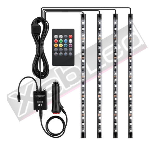 Kit Luz Led Interior Rgb Con Controladora Adhesivo 3m!!!! 0