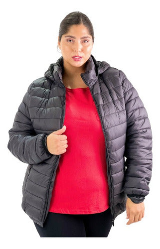 POPY Talles Especiales Waterproof Women's Jacket with Hood - Plus Sizes 0