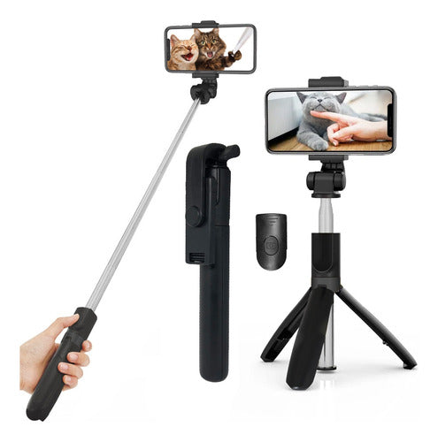 Bastão Pau Selfie Tripé Alumínio P/ Celular Bluetooth 74cm 7