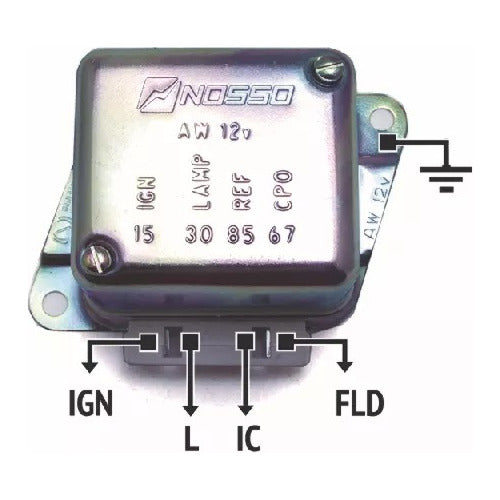 Regulador Nosso Aw 12v Fiat 125 128 1500 1600 T/ Universal 1