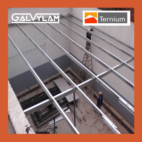 P-GAL Perfil C Galvanizado 80x40x15x1.6 De 12 Mts 1