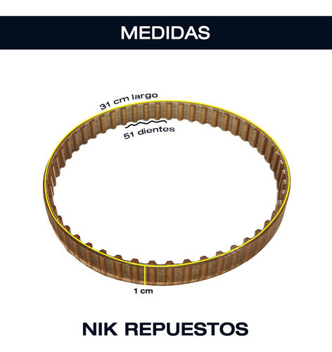 Correa Dentada Para Procesadora Batidora Kenwood A-701-a 2