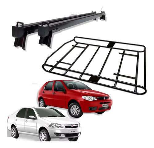 LC DISTRIBUIDORA Roof Railing Bars for Fiat Palio/Siena 5 Doors + DK Rack 0