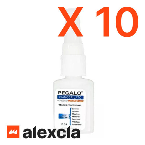 Pegalo Instantaneous Cyanocrylate Adhesive 10g Professional X10 2