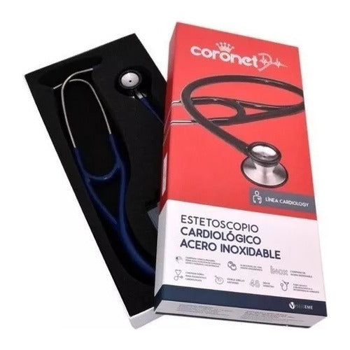 Coronet Double Bell Stainless Steel Cardiology Stethoscope HS30K 7