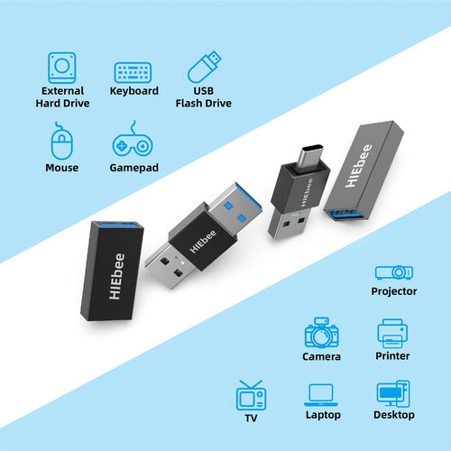 Hiebee Adaptador Usb 3.0 A A Macho Macho, Adaptador Usb Hemb 5