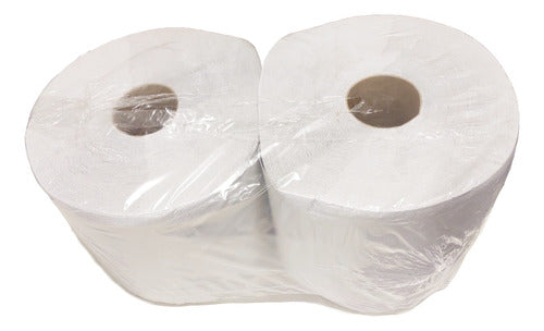 Pack of 2 Industrial Cleaning Paper Rolls 20cm x 400m 0