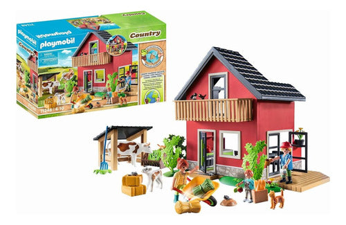 Playmobil Set Casa De Campo Country 137pcs Para Niños Febo 0