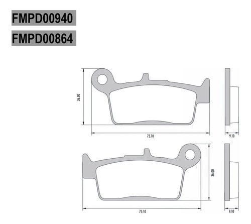 Fras-le Pastillas Freno FA-131 Honda XR 300 NSR 50 80 Tras 3