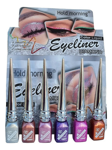 Generic Liquid Eyeliner Set of 6 Metallic Glitter 1