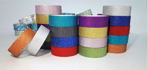 CBX Glitter Washi Tape Set of 10 Assorted Beautiful Designs 4