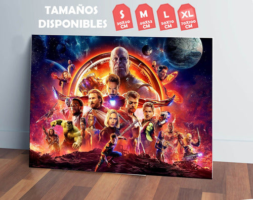 Memo Estampados Marvel Avengers 50x70 MDF Decorative Frame 1