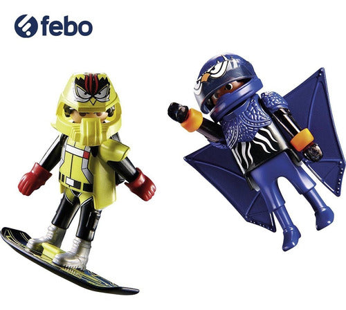 Playmobil Duo Pack X2 Acrobatas Aereos Para Niños Febo 1