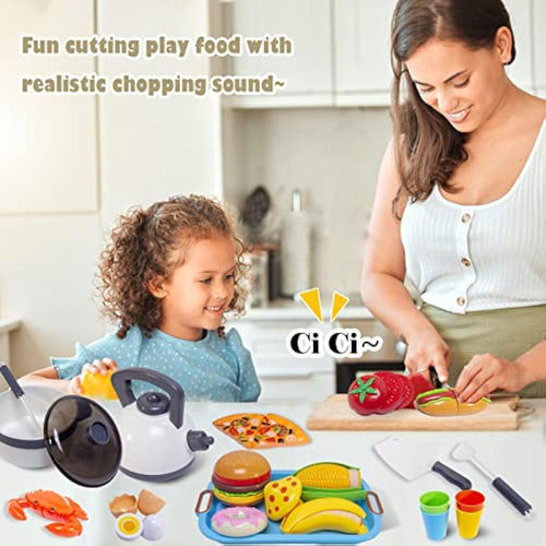 3 Years and Up Kitchen Utensils for Kids with Play Food Set 2