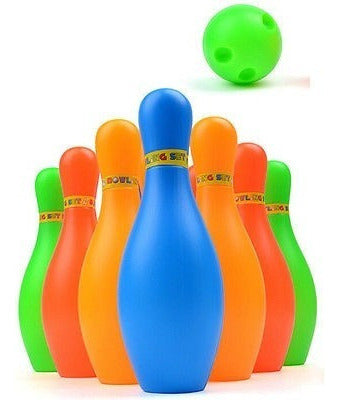 Altura 11cm Niños Plástico Bowling Hi Nuevo Conjunto Al Aire 5