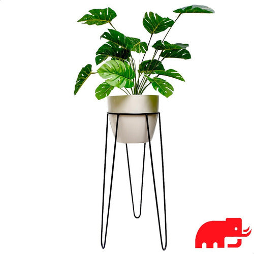 Mamut Iron Plant Stand with Pot - 60cm Height 1