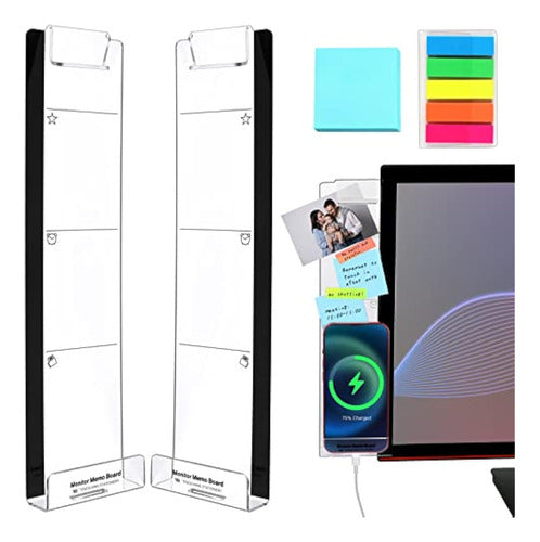 WINKIO Monitor Memo Board With Clip, 2 Supports 0