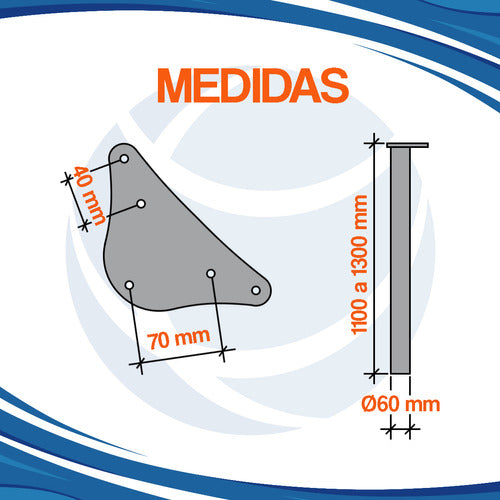 Cima Pata De Mesa 110 Cm Diámetro 6 Cm Blanca 3