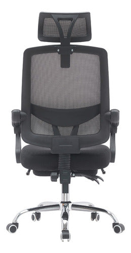 Silla Gerencial LX019 Apoyapies Oficina PC Lumbar Reclinable Mesh 4