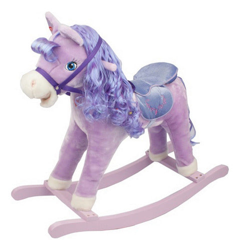 Caballo Mecedor Rosa/vio-movimiento/luz/sonido Ploppy 370654 1