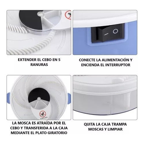 Trampa Atrapa Moscas Y Mosquitos Recargable Giratorio Dh® 2