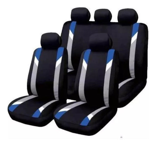 BestCar Seat Covers Blue Fabric Suzuki + Carpet Set + Gifts 2