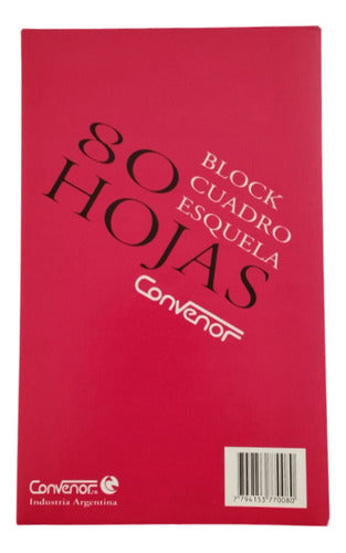 Convenor Block Borrador Esquela 80 Sheets Grid Pack of 4 Units 0