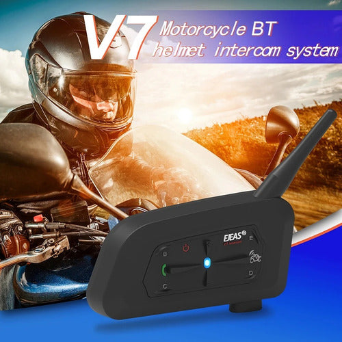 Intercomunicador Ejeas V7 Pro Bluetooth Moto Original !! X1 4