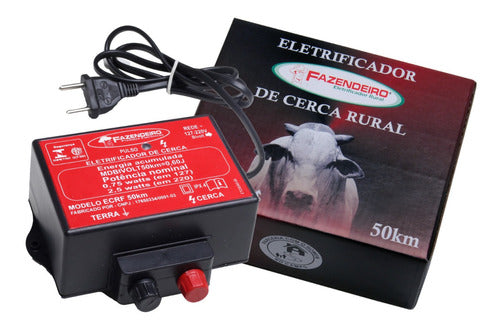 Aparelho De Choque Cerca Elétrica Rural 50km Bivolt 1