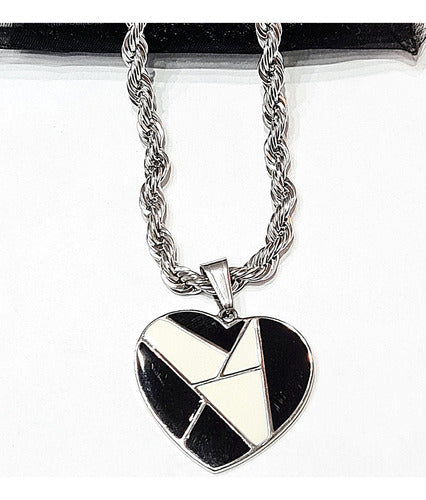 Heart Necklace Vitroux in Surgical Steel 316L 1