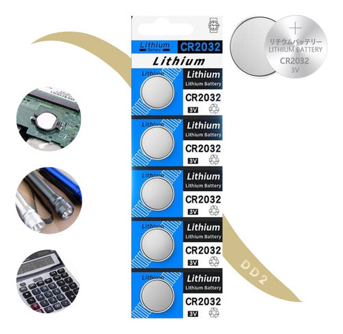 Lithium CR2032 X5U Lithium 3V Battery Pack for Scales and Calculators 0