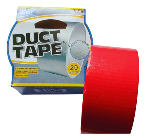 Duct Tape Cinta Multiuso Multipropósito 20mx48mm Color Rojo 0