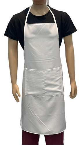 Manteleria Carim Gastronomic Kitchen Apron with Pocket, Stain Resistant 0