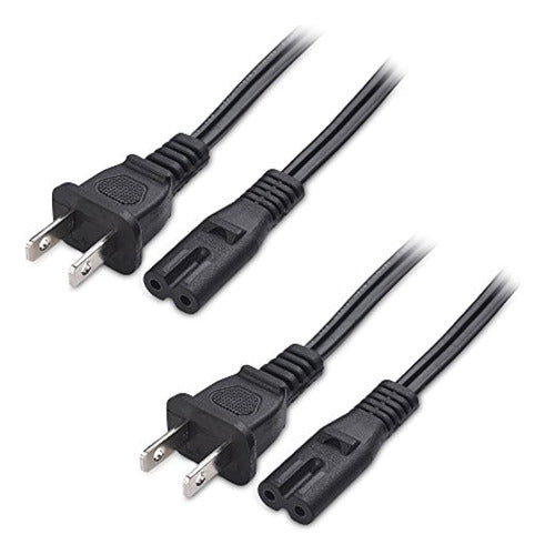 Cable Matters 2-pack 2-slot Non-polarized Cable De Alimentac 0