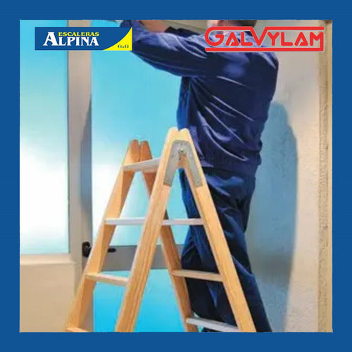 Alpina 4-Step Painter's Wooden Ladder 2