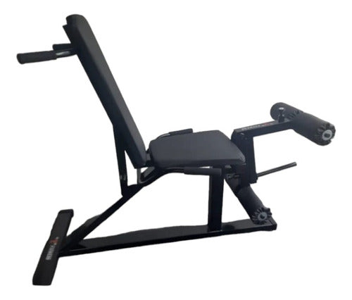 M&A Fitness Multiangular Bench with Quadriceps and Hamstrings Support 0