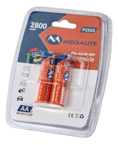 High Tec Electronica Rechargeable AA 2800mAh 1000 Cycles Luxury Pack of 2 0