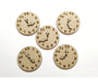 Fibrofacil MDF 5 Clocks 8cm Diameter with Hands 1