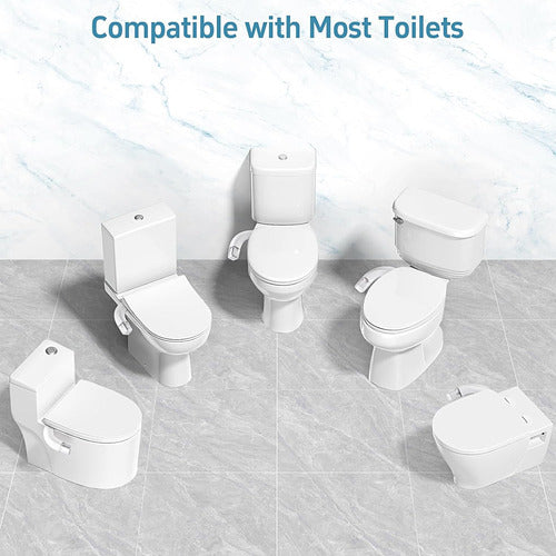 Asiento De Inodoro Bidet Dual Con Controles De Presión 6