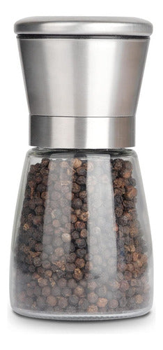 Gulex Adjustable Stainless Steel Black Pepper and Salt Mill 0