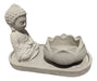 Zen Garden Medium Cement Buddha 10cm Tall + Base + Lotus Flower 0