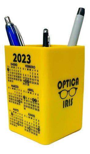 100 Colorful Pen Holders with Logo and 2019 Calendar 30
