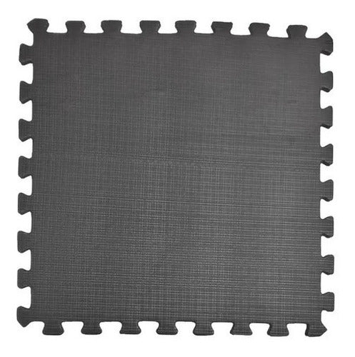 Interlocking Black Gym Rubber Floor Mat 1x1m 23mm 0