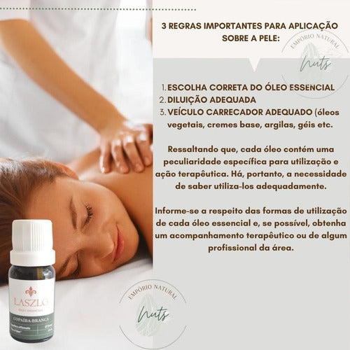 Oleo Essencial Copaiba 100% Puro Cicatrizante Laszlo 10ml Nf 4