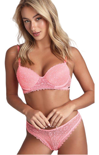 Sexy Lali Conjunto Taza Soft Microfibra Culoteless 2065 0