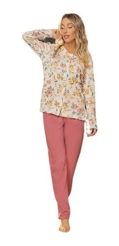 Lencatex Pijama Mujer Invierno Algodón Dama - Lencatex 23374 Palermo 0