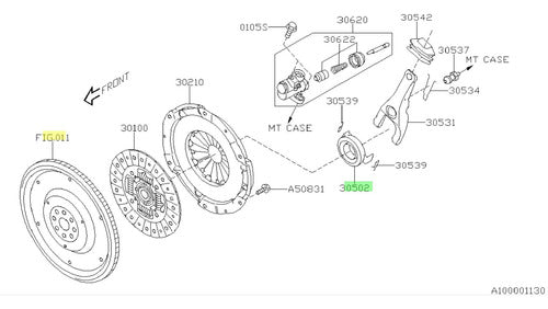 Subaru Rulemán Crapodina Embrague 1