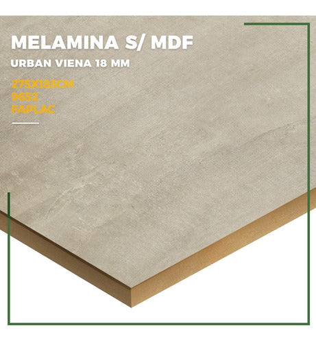 Faplac Placa Madera Melamina Mdf 18 Mm 275 X 183 Mm Urban Viena 1