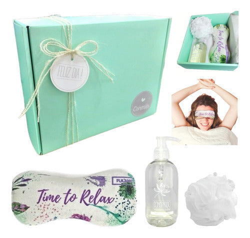 Zen Jasmine Aroma Spa Relaxation Gift Box Set - 3-Piece - Set Kit Regalo Box Spa Zen Jazmín Aroma Relax N30 Feliz Dia